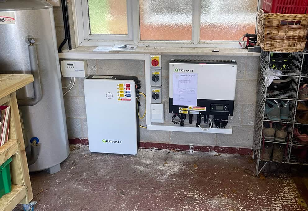 solar battery installation